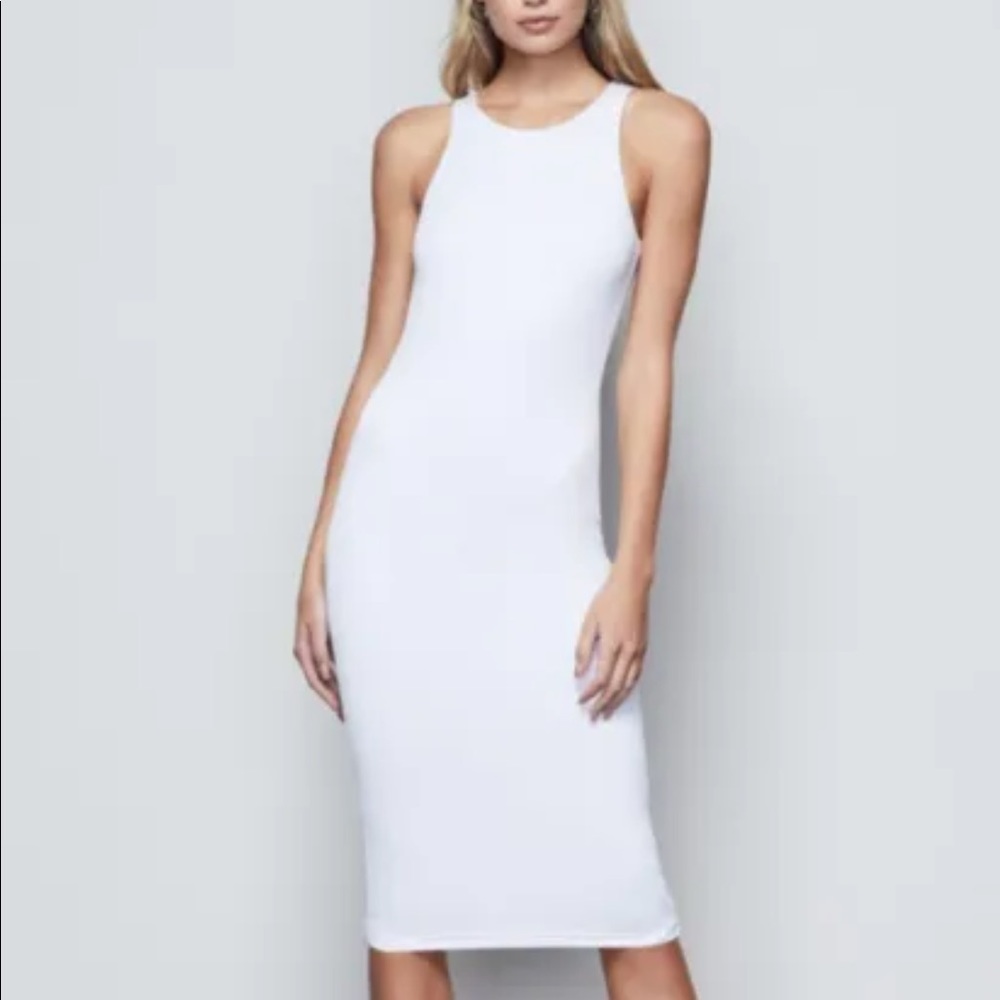 Good American The Body Sculpted Midi Dress: Size 5: White